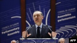 Erdoğan Avrupa Konseyi Parlamenterler Asamblesi'nde konuşurken